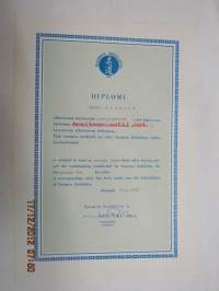 Suomen Judoliitto, Diplomi, Matti Niemelä oikeutetaan käyttämään oranssipäistä vyötä... nuorten 4. kyu-arvoon oikeuttavan tutkinnon, 25.6.1970