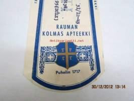 Rauman kolmas apteekki, Rauma, 31.12.1943 -apteekkisignatuuri