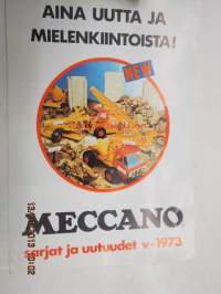 Meccano sarjat ja uutuudet 1973 -myyntiesite