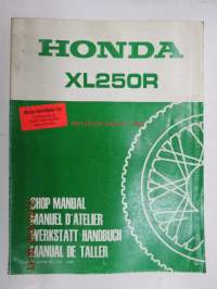 Honda XL250R Shop Manual -korjaamo-ohjekirja
