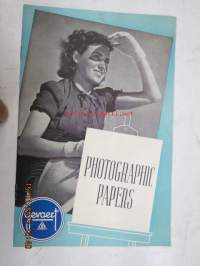 Gevaert photgraphic papers -valokuvapaperien esite