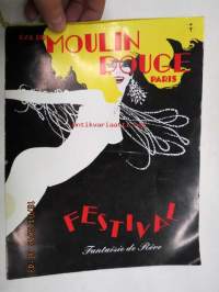 Bal du Moulin Rouge Paris - Festival Fantaisie de Rêve -tunnetun kabareen ohjelmakirjanen vuodelta 1974