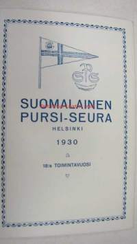 Suomalainen Pursi-Seura Helsinki 1930 ja kesäohjelma