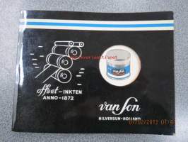 Van son offset-inkten -painoväriluettelo
