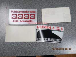 Keimola Interserie / Puhtaammalle tielle Shell ASD-bensiinillä / kaksipuolinen tarra / sticker