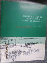 Suomen Sokeri Oy vuosikertomus 1964 -kansikuvitus Henrik Tikkanen