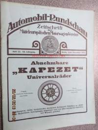 Automobil-Rundschau - Zeitschrift des Mitteleuropäischen Motorwagen-Vereins, Ende November 1913 -varhainen autolehti