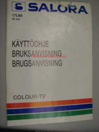 Salora Colour-TV 17L60 käyttöohje - bruksanvisning - brugsanvisning