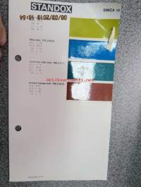 Standox Simca 10 värimallit 1973/74 lisäykset mallikirjaan