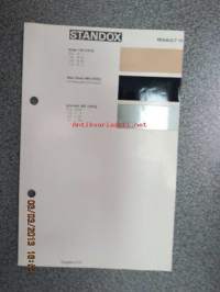 Standox Renault 15 värimallit 1973/74 lisäykset mallikirjaan