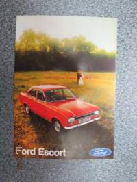 Ford Escort -alkuperäinen maahantuojan mainospostikortti