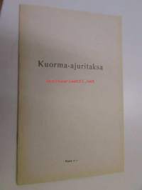 Kuorma-ajuritaksa Helsinki 1925 / Formanstaxa Helsingfors 1925
