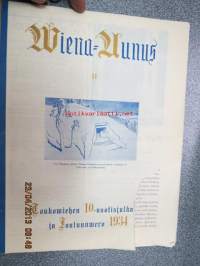 Wiena-Aunus II - Toukomiehen 10-vuotisjulkaisu ja joulunumero 1934 -Karjalan Sivistysseuran julkaisua, Suomen ja Venäjän alueella olevan Karjalan alueen ja