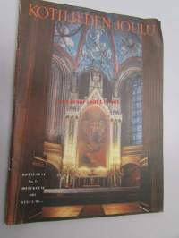 Kotiliesi 1962 nr 24, joulukuu. Kannessa Turun Tuomikirkko alttaritaulu. Kieku ja Kaiku avaruuslaivassa, hämäläisen kulttuuriseudun maisemia - Ella Kivikoski