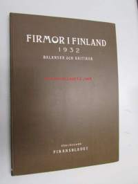 Firmor i Finland 1932 - Balanser och kritiker