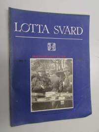 Lotta-Svärd 1943 nr 6 (ihannelotta, ilmahalytykset, huoltolotta muistelee, ruokaa kaniinista ym)