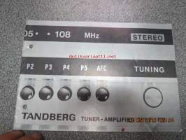 Tandberg tuner-amplifier Hi-Fi FM -käyttöohjekirja norjaksi