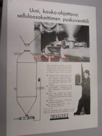 Uusi, kauko-ohjattava selluloosakeittimen puskuventtiili