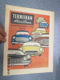 Tekniikan Maailma 1959 ylimääräinen liite - auto, sis. mm. Turhamaisia autoilijoita, Mullistavia muutoksia autojen sähkölaitteisiin, Monipuolisuusauto Jeep,