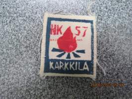 NK 57 Karkkila -kangas- / hihamerkki