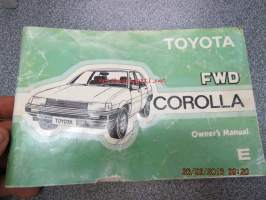 Toyota Corolla FWD -käyttöohjekirja