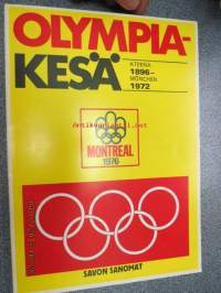 Olympiakesä 1976 Montreal / Savon Sanomat -käyttämätön tulos- ja leikekirja