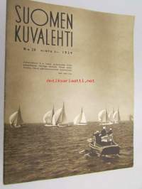 Suomen Kuvalehti 1939 nr 29, (kansikuva: Harmajan edustalla Kansainvälisten 6 m luokan purjeveneiden Kultapokaalikilpailu), suomalaisella laivalla yli Atlantin,