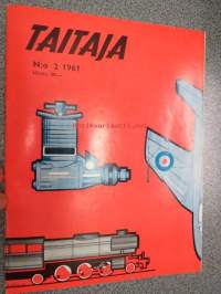 Taitaja 1961 nr 2,   Pienoisdieselmoottorin käyttö  . Runsaasti nuoren taitajan askartelumalleja mm. kuulapeli Fortuna| 1961 | K2 | 34s