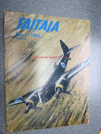 Taitaja 1965 nr 1  Siimaohjaus, oikea antenni DX-kuunteluun, Bristol Blenheim  Liidokki Ogar. tavaraveturi 1846. Työntökärryt teko-ohje. Polkupyörän peräkärry