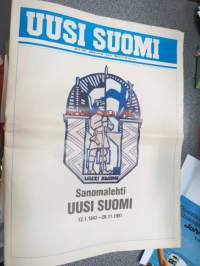 Uusi Suomi 29.11.1991 - Viimeinen ilmestynyt numero