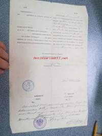 Kutsuntatoimisto.... tekee tiettävksi, että Karl Jahnsson Littoisten tehtaalta... arwanheitto, kirjoitettu reserviin, ottanut osaa 5. Reservikomppanian