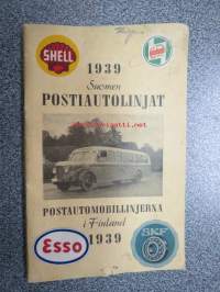 Suomen Postiautolinjat - 1939 - Postautomobillinjerna i Finland -aikataulukirja