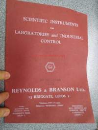Scientific instruments for laboratories and industrial control / Reynolds & Branson Ltd, Leeds -instrumenttiluettelo