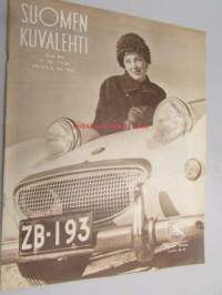 Suomen Kuvalehti 1958 nr 44, nainen ratissa kansikuva Denise v. Walzel (Kyllikki Soratie, Pirkko Bremer, Sonja Schoultzin, Riitta-Liisa Hentilä), portti