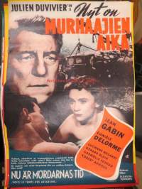 Nyt on murhaajien aika - Nu är mördarnas tid -elokuvajuliste, Jean Gabin, Daniéle Delorme