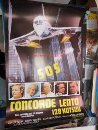SOS Concorde lento 128 kutsuu - Concorde 128 anropar (Concorde affair) -elokuvajuliste, Van Johnson, Joseph Cotten, Edmund Burdom