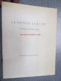Leopold Lerche - Några minnesord