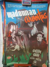 Madonnan arvoitus / Madonnas hemlighet / The Fake, mm. Dennis o'keefe, coleen Gray, Hugh Williams, John Laurie, Guy middleton -elokuvajuliste