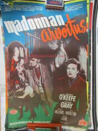 Madonnan arvoitus / Madonnas hemlighet / The Fake, mm. Dennis o'keefe, coleen Gray, Hugh Williams, John Laurie, Guy middleton -elokuvajuliste