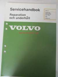 Volvo Servicehandbook - Reparation och underhåll Avd. 7, Fjädring, dämpning och hjul 340, 1976-19...