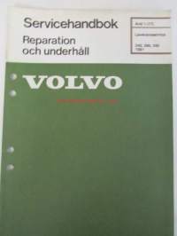 Volvo Servicehandbook - Reparation och underhåll Avd.1 (17), Leveransservice 240, 260, 340, 1981