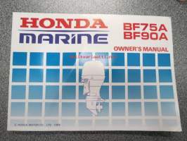 Honda Marine BF75A, BF90A owner´s manual -käyttöohjekirja englanniksi