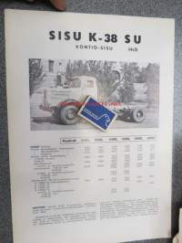 Sisu K-38 SU (4X2) akseliväli 3600, 4000, 4300, 4500, 5000, 6000 -myyntiesite