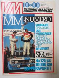 Vauhdin Maailma 1980 nr 10 -mm. VM maistelee Alfa Giulietta 1.6 ankanpoikanen, Formula 1 Saksan GP 