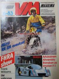 Vauhdin Maailma 1983 nr 6 -mm. Hämeenlinnan ajot, Citroen Visa GT, Suzuki RM jääradalla, SM drag, Räyskälän ja Ahveniston RR SM, Autosuunnistus, Chevy Nova