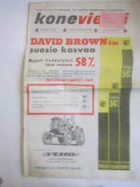 Koneviesti 1961 nr 22 -mm. Suomalaisia traktoreita Brasiliassa-tehdas on aloittanut sarjatuotantonsa, Traktorien tehot kasvavat, Saksan maatalouden