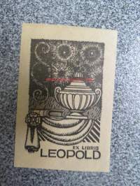 Ex Libris Leopold -kirjanomistajan merkki