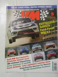 Vauhdin maailma 2003 nr 5 -mm. Formula 1 Brasilia ja San Marino, Kuorma-autojen FIA Cup 2003, Rata-SM 2003, FK-EM 2003, RR-MM Japani, Ford Focus WRC03, American Car