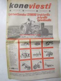 Koneviesti 1965 nr 11 -mm. Valmet Synkro, James kuormaaja, Hymas kaivinkone, Puutarhatraktorit 1965, Koneellinen puunkäsittely välivarastolla, Raket moottorisaha,