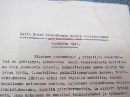 Lotta-Svärd Sisä-Suomen piirin vuosikertomus vuodelta 1941